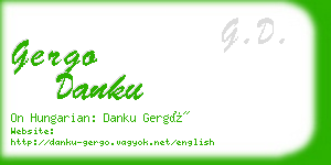 gergo danku business card